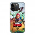 Дизайнерский силиконовый чехол для Iphone 14 Pro Brawl Stars