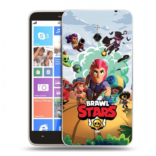 Дизайнерский пластиковый чехол для Nokia Lumia 1320 Brawl Stars