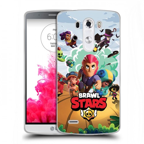 Дизайнерский пластиковый чехол для LG G3 (Dual-LTE) Brawl Stars