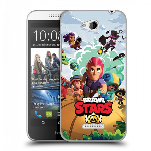 Дизайнерский пластиковый чехол для HTC Desire 616 Brawl Stars