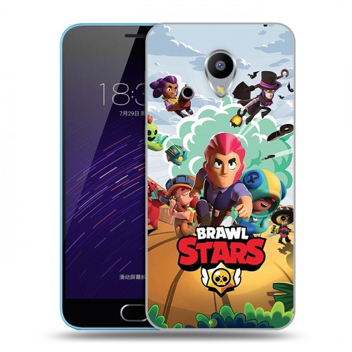 Дизайнерский пластиковый чехол для Meizu M1 Brawl Stars