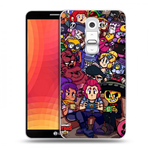 Дизайнерский пластиковый чехол для LG Optimus G2 Brawl Stars