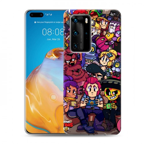 Дизайнерский пластиковый чехол для Huawei P40 Pro Brawl Stars