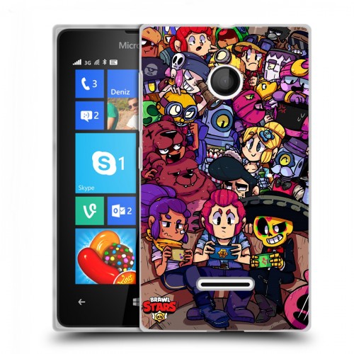 Дизайнерский пластиковый чехол для Microsoft Lumia 435 Brawl Stars