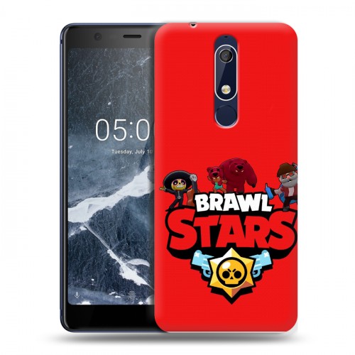 Дизайнерский пластиковый чехол для Nokia 5.1 Brawl Stars