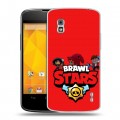 Дизайнерский пластиковый чехол для LG Google Nexus 4 Brawl Stars