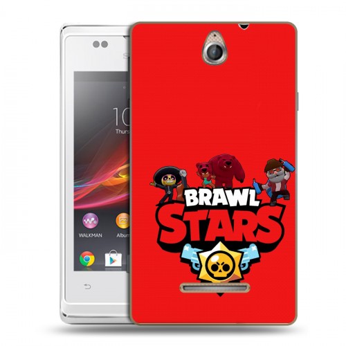 Дизайнерский пластиковый чехол для Sony Xperia E Brawl Stars