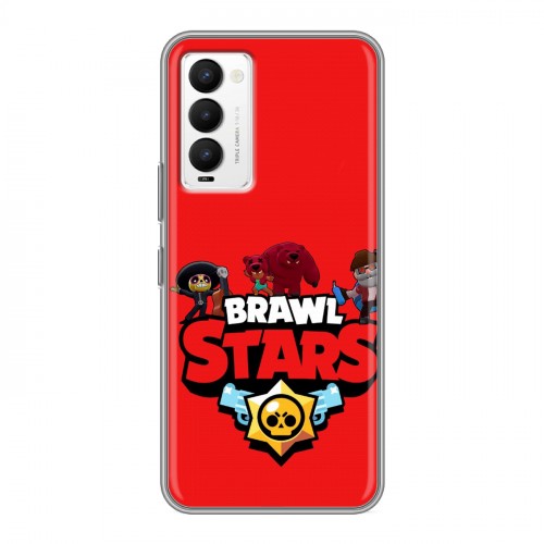 Дизайнерский силиконовый чехол для Tecno Camon 18 Brawl Stars