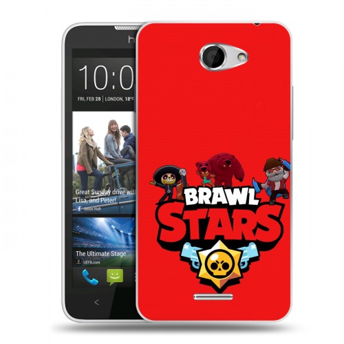 Дизайнерский пластиковый чехол для HTC Desire 516 Brawl Stars