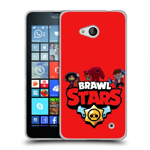 Дизайнерский пластиковый чехол для Microsoft Lumia 640 Brawl Stars