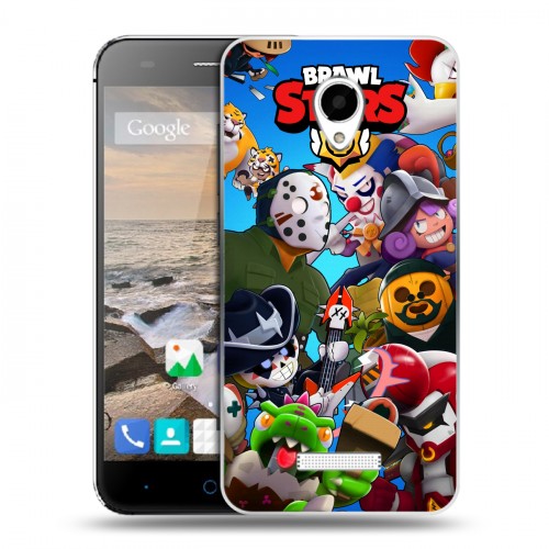 Дизайнерский силиконовый чехол для Micromax Canvas Spark Brawl Stars