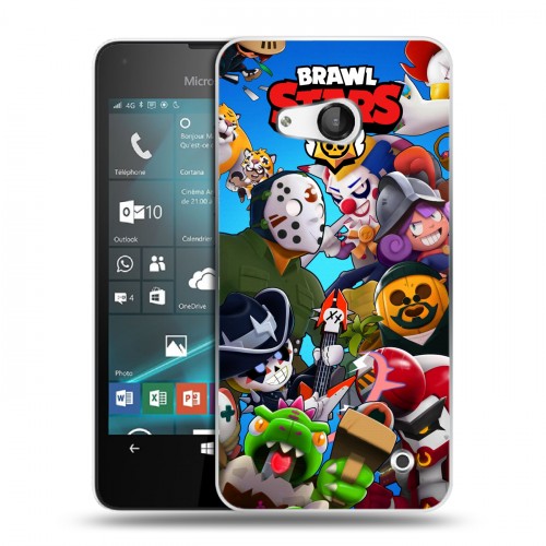 Дизайнерский пластиковый чехол для Microsoft Lumia 550 Brawl Stars