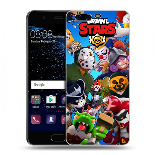 Дизайнерский пластиковый чехол для Huawei P10 Brawl Stars