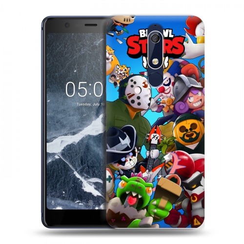 Дизайнерский пластиковый чехол для Nokia 5.1 Brawl Stars