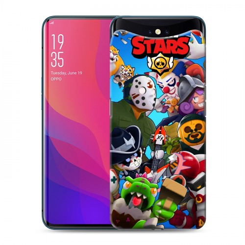 Дизайнерский силиконовый чехол для OPPO Find X Brawl Stars