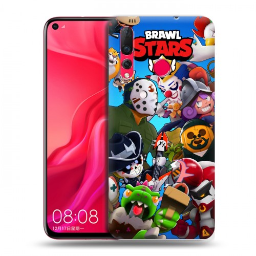 Дизайнерский пластиковый чехол для Huawei Nova 4 Brawl Stars