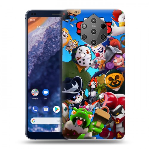 Дизайнерский силиконовый чехол для Nokia 9 PureView Brawl Stars