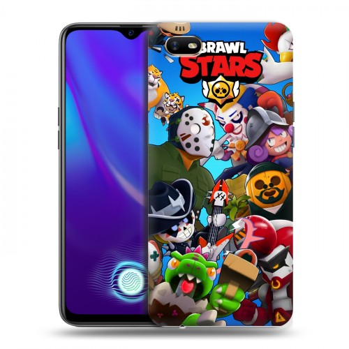 Дизайнерский силиконовый с усиленными углами чехол для OPPO A1k Brawl Stars