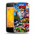 Дизайнерский пластиковый чехол для LG Google Nexus 4 Brawl Stars