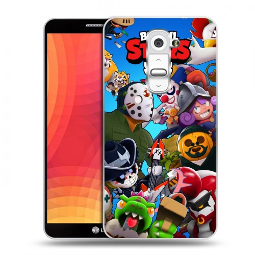 Дизайнерский пластиковый чехол для LG Optimus G2 Brawl Stars