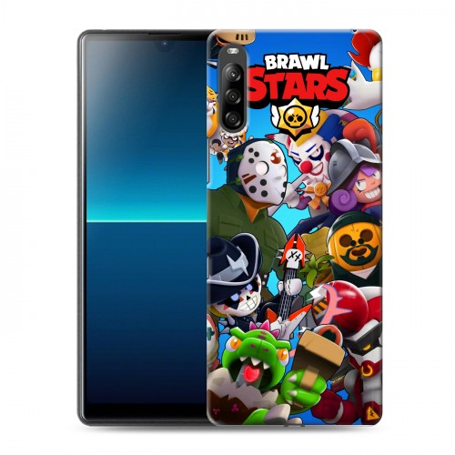 Дизайнерский силиконовый с усиленными углами чехол для Sony Xperia L4 Brawl Stars