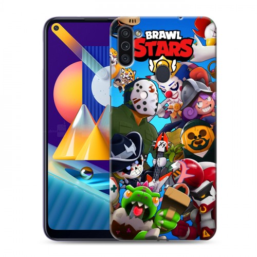 Дизайнерский пластиковый чехол для Samsung Galaxy M11 Brawl Stars