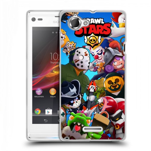 Дизайнерский пластиковый чехол для Sony Xperia L Brawl Stars