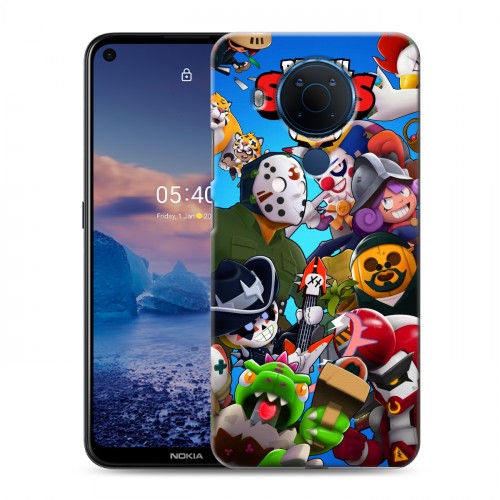 Дизайнерский силиконовый чехол для Nokia 5.4 Brawl Stars