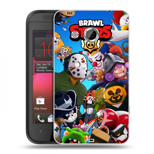 Дизайнерский пластиковый чехол для HTC Desire 200 Brawl Stars