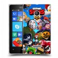 Дизайнерский пластиковый чехол для Microsoft Lumia 435 Brawl Stars