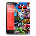 Дизайнерский силиконовый чехол для Xiaomi RedMi Note Brawl Stars