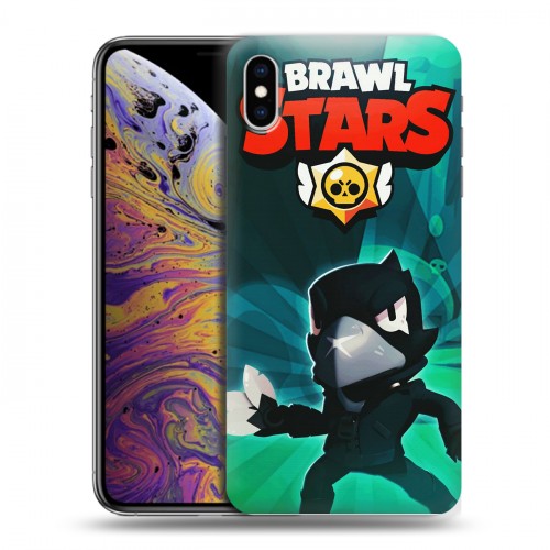 Дизайнерский силиконовый чехол для Iphone Xs Max Brawl Stars