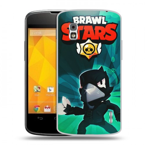 Дизайнерский пластиковый чехол для LG Google Nexus 4 Brawl Stars