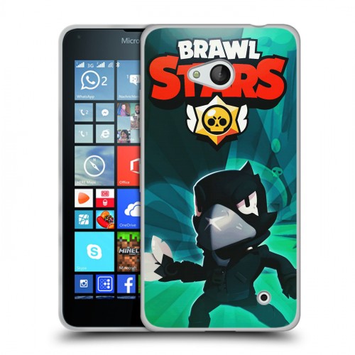Дизайнерский пластиковый чехол для Microsoft Lumia 640 Brawl Stars