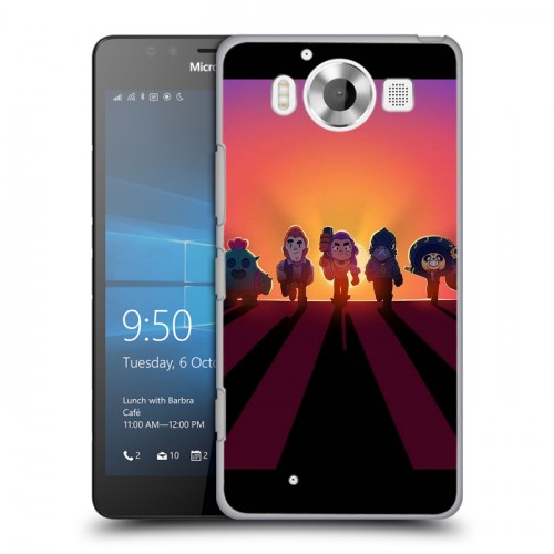 Дизайнерский пластиковый чехол для Microsoft Lumia 950 Brawl Stars