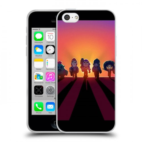 Дизайнерский пластиковый чехол для Iphone 5c Brawl Stars