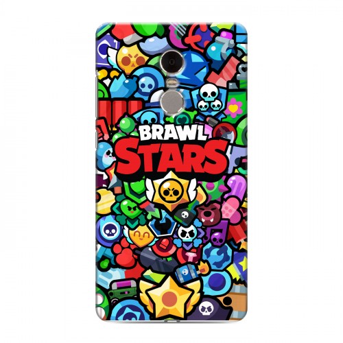 Дизайнерский силиконовый чехол для Xiaomi RedMi Note 4 Brawl Stars