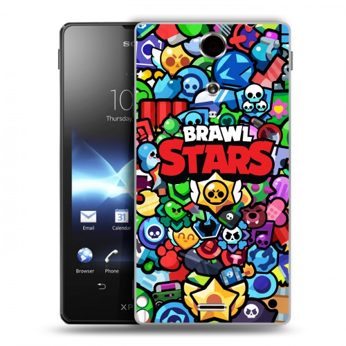 Дизайнерский пластиковый чехол для Sony Xperia TX Brawl Stars