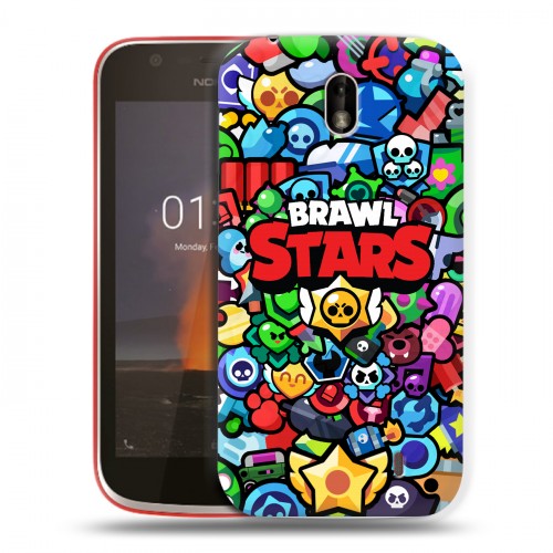 Дизайнерский пластиковый чехол для Nokia 1 Brawl Stars