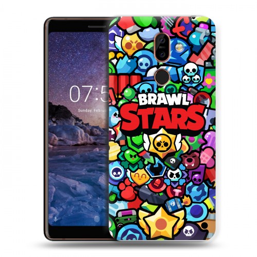 Дизайнерский пластиковый чехол для Nokia 7 Plus Brawl Stars