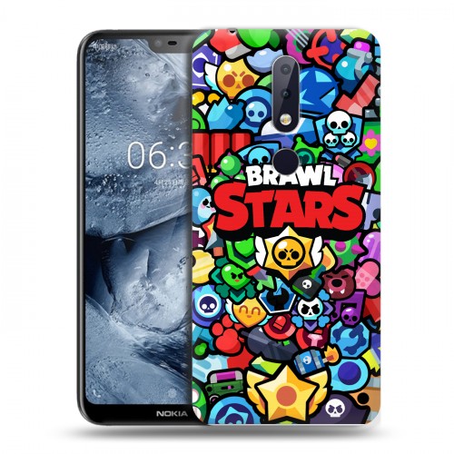 Дизайнерский силиконовый чехол для Nokia 6.1 Plus Brawl Stars