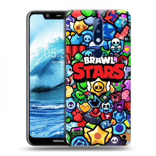 Дизайнерский пластиковый чехол для Nokia 5.1 Plus Brawl Stars