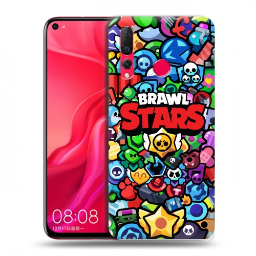 Дизайнерский пластиковый чехол для Huawei Nova 4 Brawl Stars