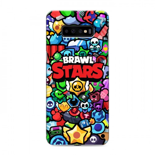 Дизайнерский пластиковый чехол для Samsung Galaxy S10 Plus Brawl Stars