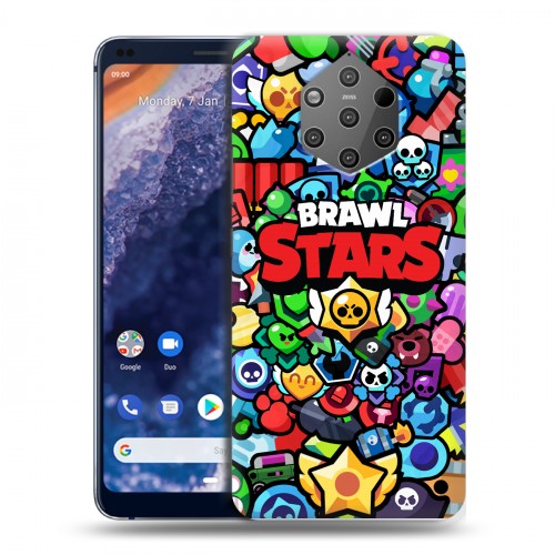 Дизайнерский силиконовый чехол для Nokia 9 PureView Brawl Stars