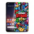 Дизайнерский силиконовый чехол для Nokia 3.2 Brawl Stars