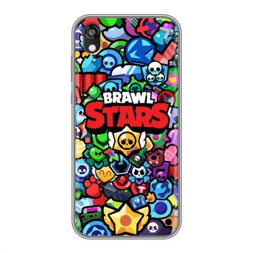 Дизайнерский силиконовый чехол для Huawei Honor 8s Brawl Stars