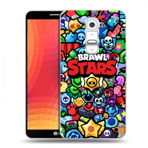 Дизайнерский пластиковый чехол для LG Optimus G2 Brawl Stars