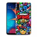 Дизайнерский пластиковый чехол для Samsung Galaxy A20s Brawl Stars