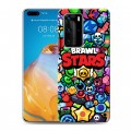 Дизайнерский пластиковый чехол для Huawei P40 Pro Brawl Stars